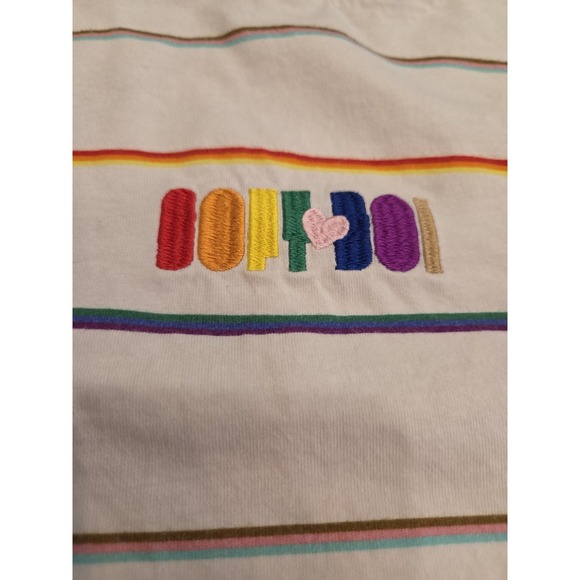 Soft Boi Striped Pride Long sleeve T-Shirt Rainbow Stripes LGBTQA - Picture 2 of 7